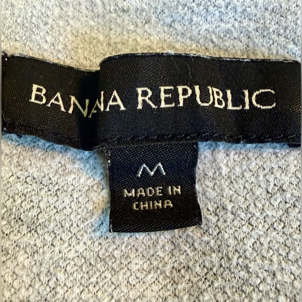 Banana Republic Heather Gray Crewneck Sweatshirt Mens M Textured Cotton